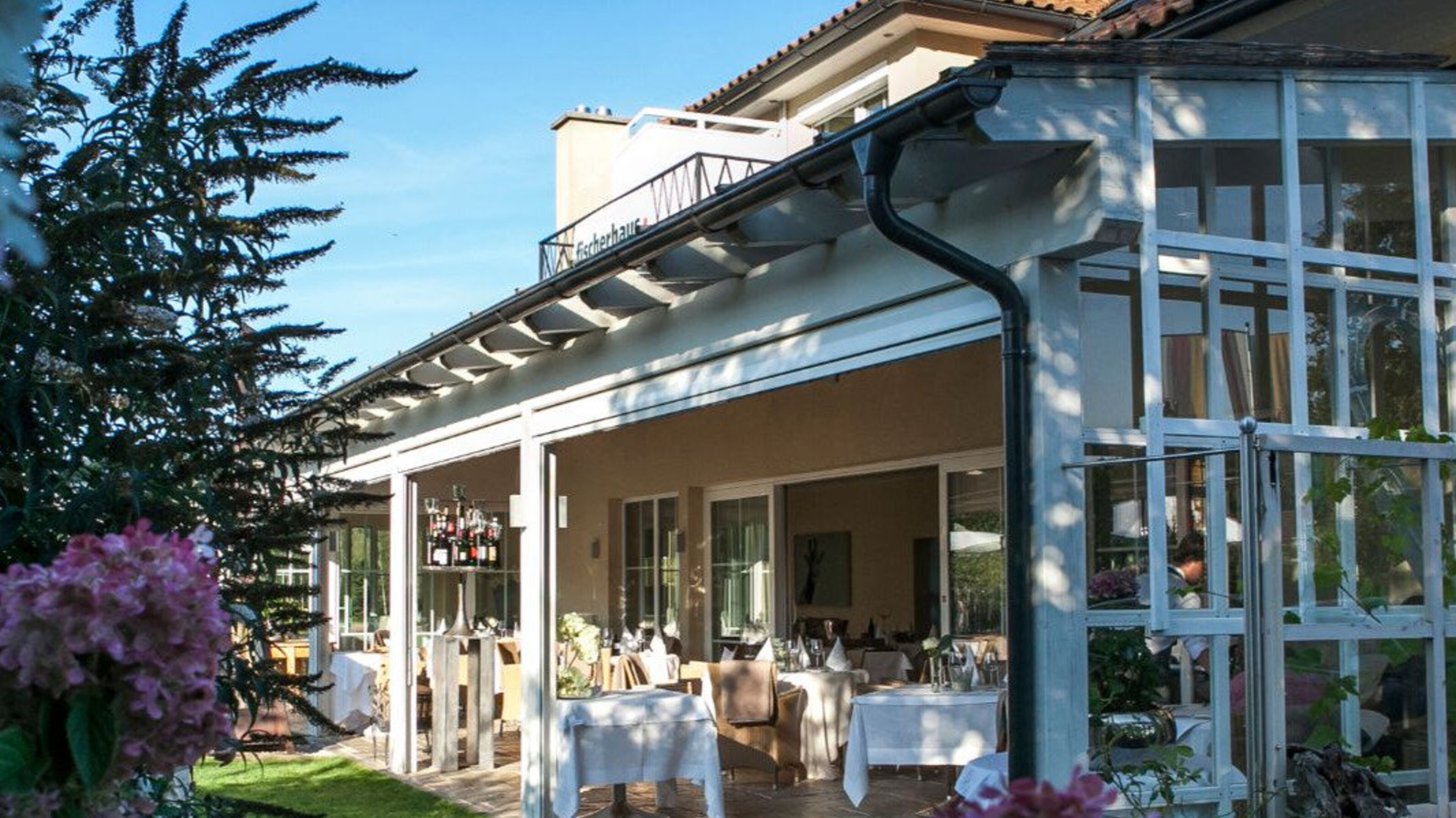 Restaurant Fischerhaus in Moosburg nahe dem Wörthersee mit Gartenterrasse